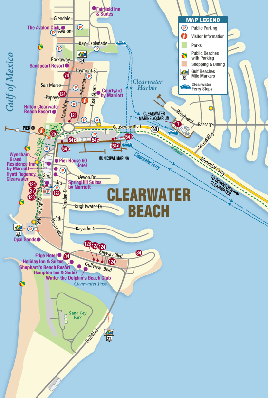 Map Of Florida Clearwater Beach | My blog