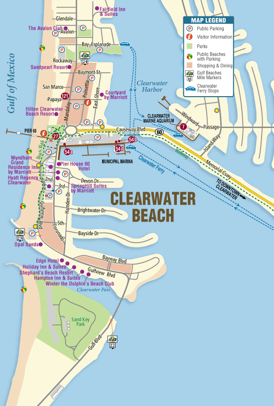 Map Of Florida Clearwater Beach  My blog