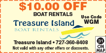 Special Coupon Offer for Treasure Island Boat Rentals